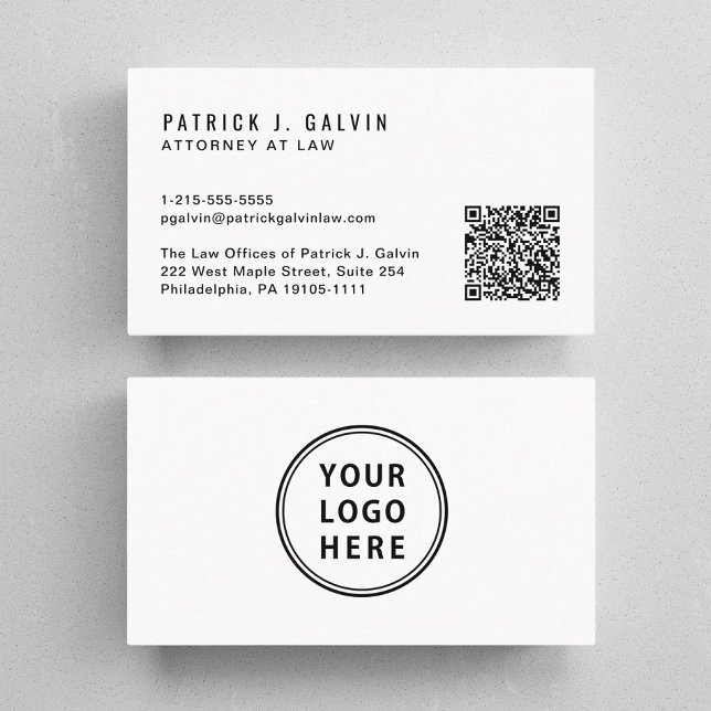Minimal Logo QR Code Professional Business Card (Capture attention, make connections, and leave a lasting impression with our modern QR business card)