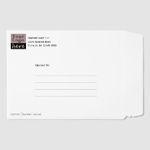 Minimal Logo QR Code Rigid  Envelope Mailers