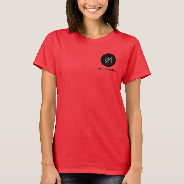 Minimal Logo Text Branding Staff T-Shirt (Front)