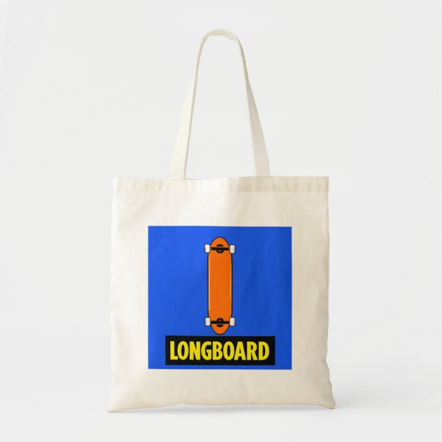 Minimal Longboard  Tote Bag (Front)
