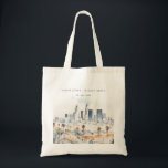 Minimal Los Angeles, California Watercolor Wedding Tote Bag<br><div class="desc">If you need any further customization please feel free to email me on yellowfebstudio@gmail.com. or message via Zazzle.</div>