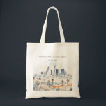 Minimal Los Angeles, California Watercolor Wedding Tote Bag<br><div class="desc">If you need any further customization please feel free to email me on yellowfebstudio@gmail.com. or message via Zazzle.</div>