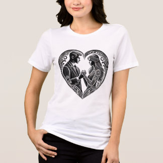 Minimal Love Design T-Shirt Tri-Blend Shirt