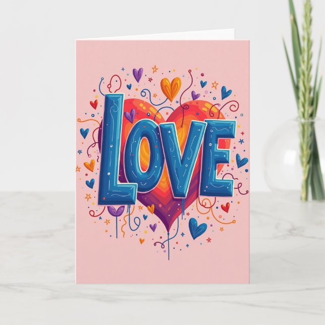 Minimal Love Heart Card (Front)
