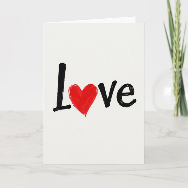 Minimal Love Sketch Card (Front)