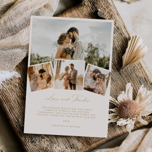 Minimal Love & Thanks Wedding Thank You Card