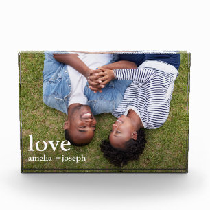 Minimal Love with Names Photo Acrylic Award