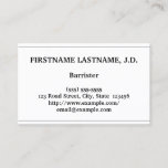 [ Thumbnail: Minimal & Low-Key Barrister Business Card ]