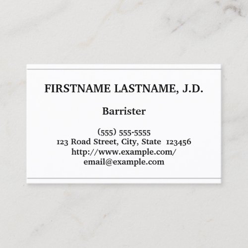 Minimal  Low_Key Barrister Business Card