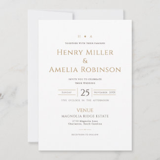 Minimal Luxury Photo Wedding Invitation