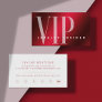 Minimal Luxury Ruby Red VIP Loyalty Card