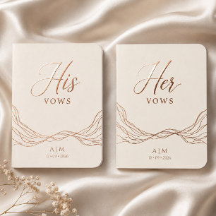 Minimal Luxury Wedding Vow Book Design