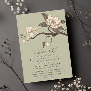 Minimal Magnolia Celebration of Life Funeral