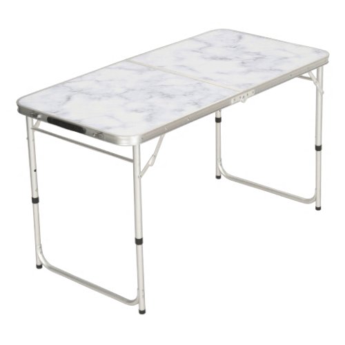 Minimal Marble Texture Folding Party Table