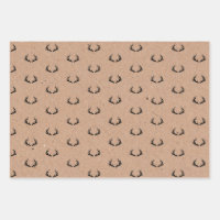 Minimal Masculine Kraft Black White Grey Christmas Wrapping Paper