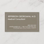 [ Thumbnail: Minimal Medical Consultant Business Card ]