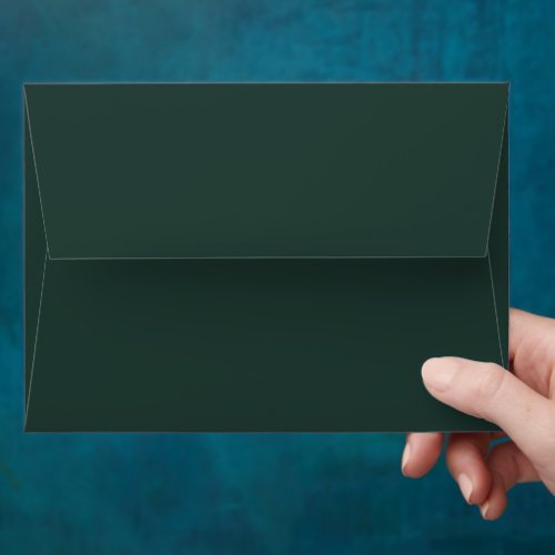 Minimal Medium Jungle Green Invitation Matching  Envelope