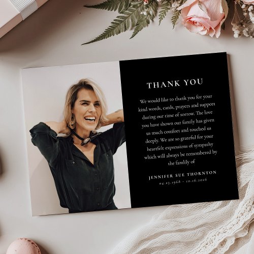 Minimal Memorial Photo & Message Sympathy 