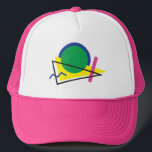 Minimal Memphis Trucker Hat<br><div class="desc">Playful,  minimal geometric design,  inspired by Memphis design.</div>