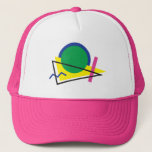 Minimal Memphis Trucker Hat<br><div class="desc">Playful,  minimal geometric design,  inspired by Memphis design.</div>