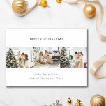 Minimal Merry Christmas 4 Photo Collage Horizontal Holiday Card<br><div class="desc">Minimalist Merry Christmas Multi 4 Photo Collage Horizontal Holiday Card</div>