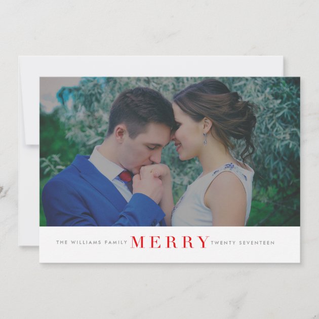 Minimal Merry Christmas Photo Cards