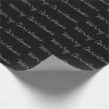 Minimal Merry Christmas typography black white