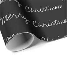 Minimal Merry Christmas typography black white