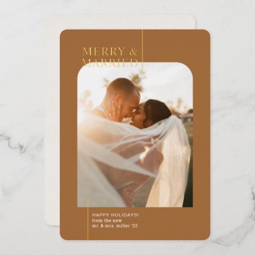Minimal Merry  Married Rust Holiday Gold