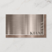 Minimal Metal Sheen & Foil Bronze Std ID791 Business Card (Front)
