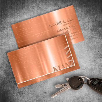 Minimal Metal Sheen & Foil Copper Std Id791 Business Card by arrayforcards at Zazzle
