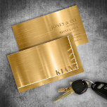 Minimal Metal Sheen &amp; Foil Gold Std Id791 Business Card at Zazzle