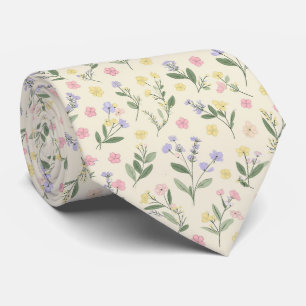 Minimal Micro Floral Pattern Neck Tie