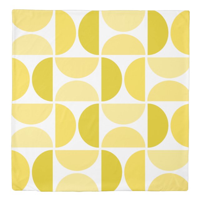 Minimal Midcentury Bowls Art Yellow Duvet Cover (Front)