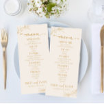 Minimal Minimalist Beige Gold Branch Leaf Wedding Menu<br><div class="desc">This is a Minimal Minimalist Gold Beige Branch Leaf Wedding Menu.</div>