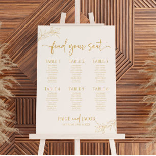Minimal Minimalist Branch Wedding Seating Chart Foam Board