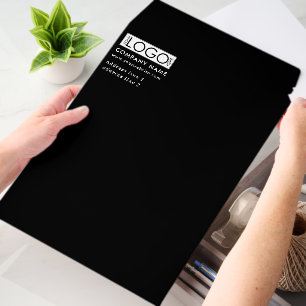 Minimal Minimalist Business Business Logo Black Envelope Mailers