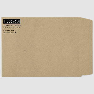 Minimal Minimalist Business Business Logo Kraft Envelope Mailers