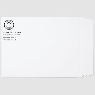 Minimal Minimalist Business Business Logo White Envelope Mailers