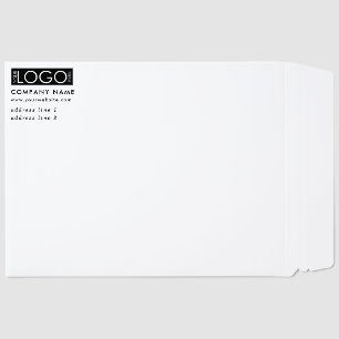 Minimal Minimalist Business Business Logo White Envelope Mailers