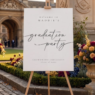 Minimal Minimalist Graduation Party Welcome Sign