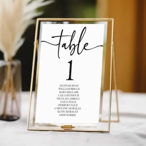 Minimal Minimalist Modern Classic Basic Wedding Table Number