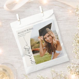 Minimal Minimalist Photo Arch Graduation Favor Bag