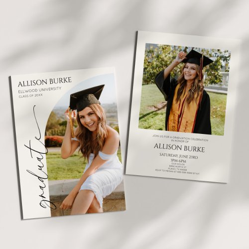 Minimal Minimalist Photo Arch Graduation Party