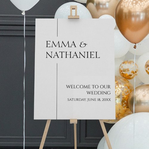 Minimal Minimalist Simple Wedding Welcome Sign