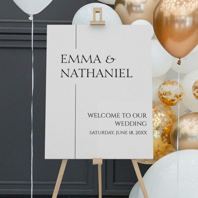 Minimal Minimalist Simple Wedding Welcome Sign (Creator Uploaded)