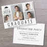Minimal Modern 4 Photo Graduation Party Invitation