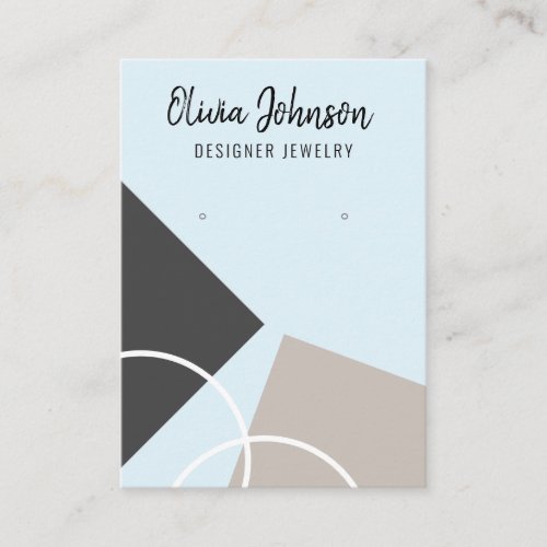 Minimal Modern Abstract Jewelry Earring Display  Business Card