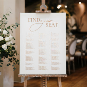 Minimal Modern Alphabetical Find Your Seat Wedding Foam Board