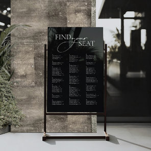 Minimal Modern Alphabetical Wedding Seating Chart Window Cling